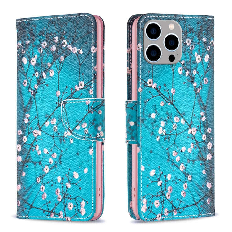 Colored Drawing Pattern Leather Phone Case, For iPhone 16 Pro Max, For iPhone 16 Pro, For iPhone ...