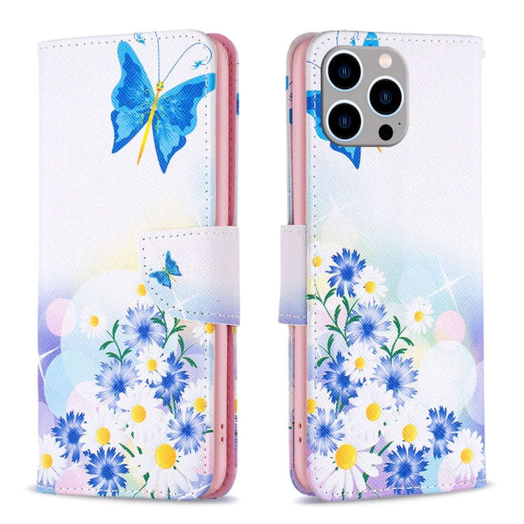 Colored Drawing Pattern Leather Phone Case, For iPhone 16 Pro Max, For iPhone 16 Pro, For iPhone ...