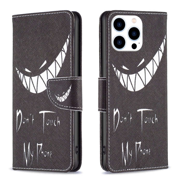Colored Drawing Pattern Leather Phone Case, For iPhone 16 Pro Max, For iPhone 16 Pro, For iPhone ...