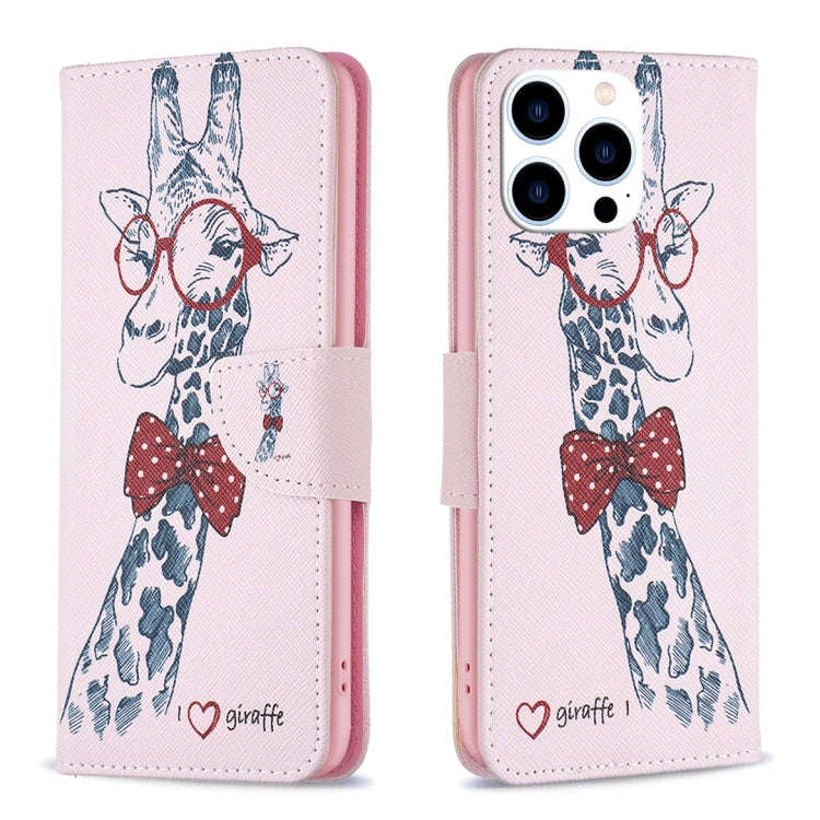 Colored Drawing Pattern Leather Phone Case, For iPhone 16 Pro Max, For iPhone 16 Pro, For iPhone ...