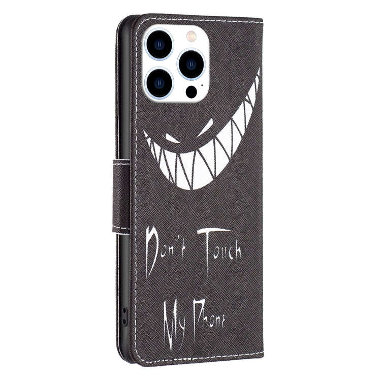 Colored Drawing Pattern Leather Phone Case, For iPhone 16 Pro Max, For iPhone 16 Pro, For iPhone ...