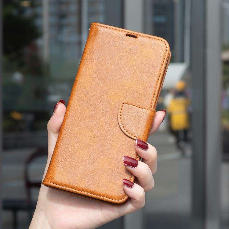 Lambskin Texture Pure Color Flip Leather Phone Case, For iPhone 18 Pro/17 Pro, For iPhone 18 Pro ...