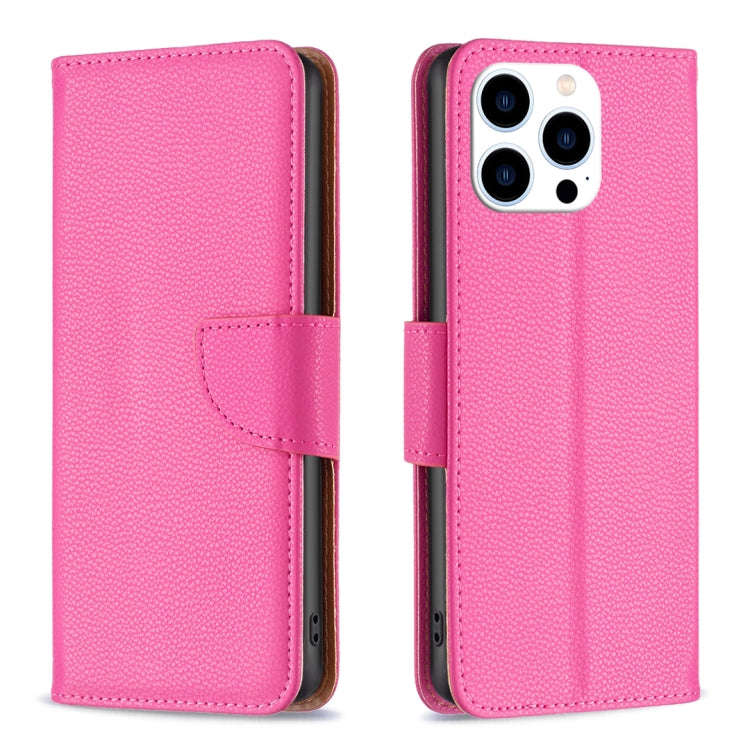 Litchi Texture Pure Color Flip Leather Phone Case, For iPhone 16 Pro Max, For iPhone 16 Pro, For ...