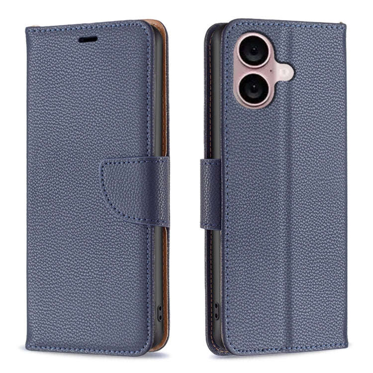 Litchi Texture Pure Color Flip Leather Phone Case, For iPhone 16 Pro Max, For iPhone 16 Pro, For ...