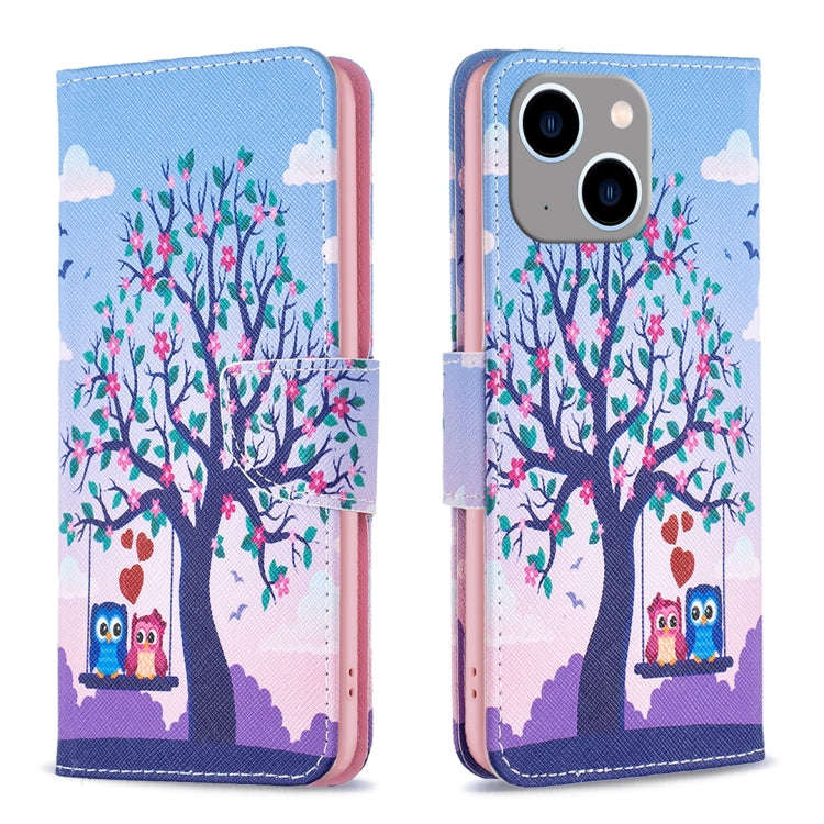 Colored Drawing Pattern Flip Leather Phone Case, For iPhone 15 Pro Max, For iPhone 15 Pro, For iP...