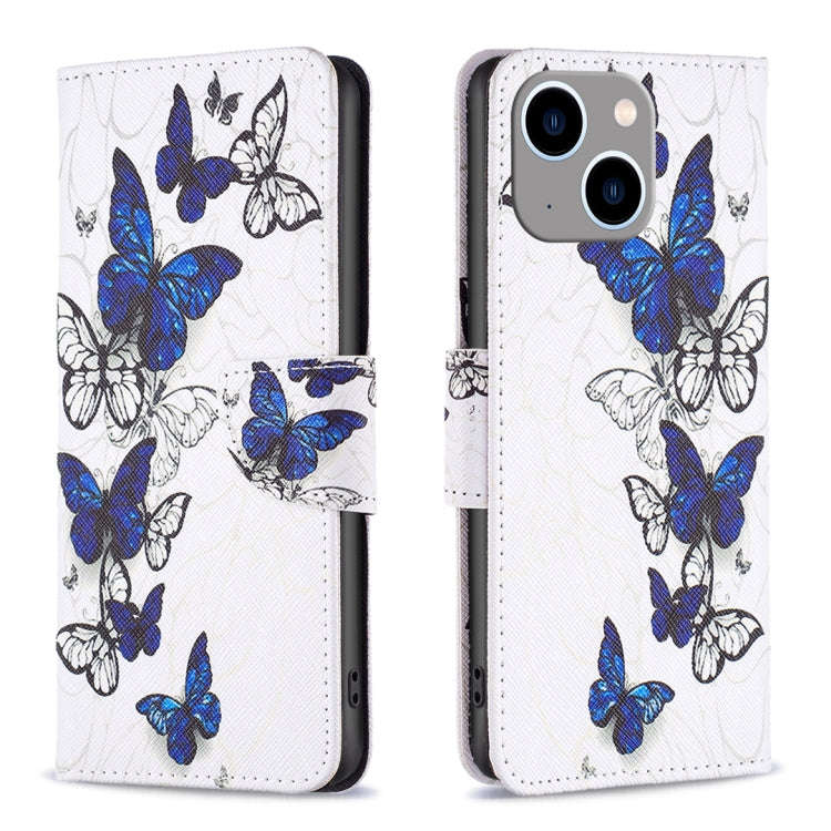 Colored Drawing Pattern Flip Leather Phone Case, For iPhone 15 Pro Max, For iPhone 15 Pro, For iP...
