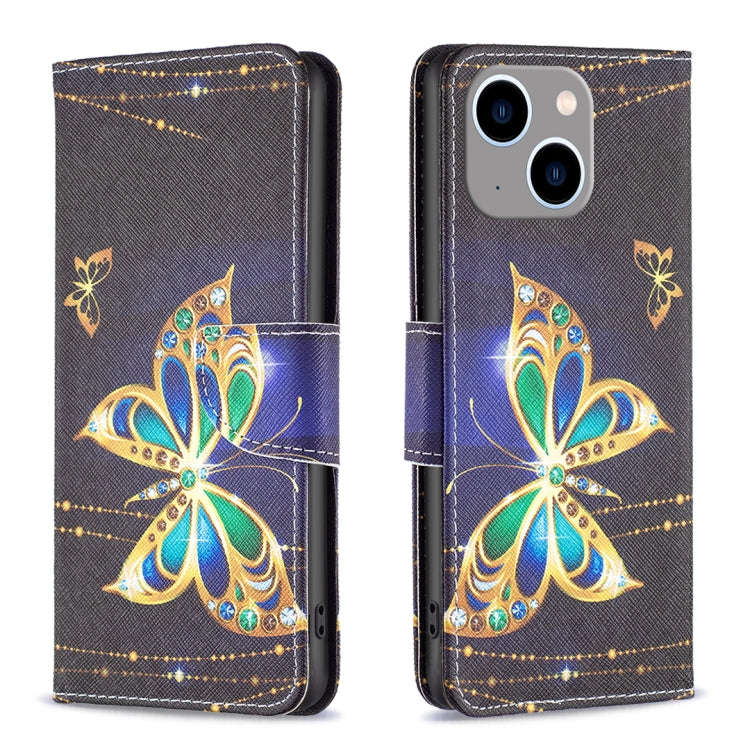 Colored Drawing Pattern Flip Leather Phone Case, For iPhone 15 Pro Max, For iPhone 15 Pro, For iP...