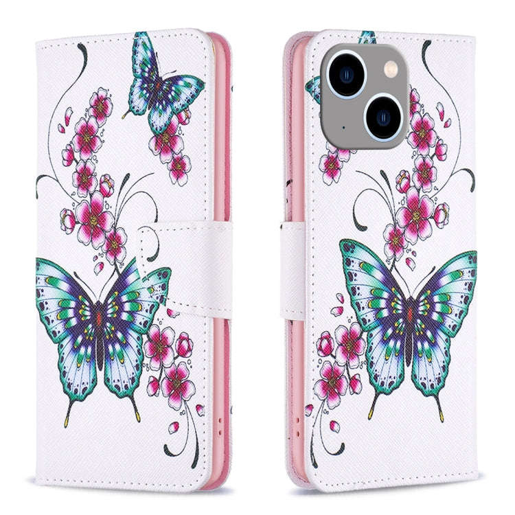 Colored Drawing Pattern Flip Leather Phone Case, For iPhone 15 Pro Max, For iPhone 15 Pro, For iP...