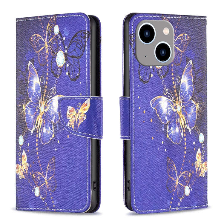 Colored Drawing Pattern Flip Leather Phone Case, For iPhone 15 Pro Max, For iPhone 15 Pro, For iP...