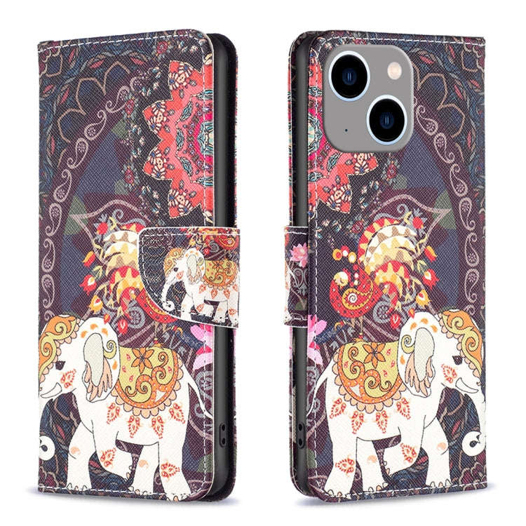 Colored Drawing Pattern Flip Leather Phone Case, For iPhone 15 Pro Max, For iPhone 15 Pro, For iP...