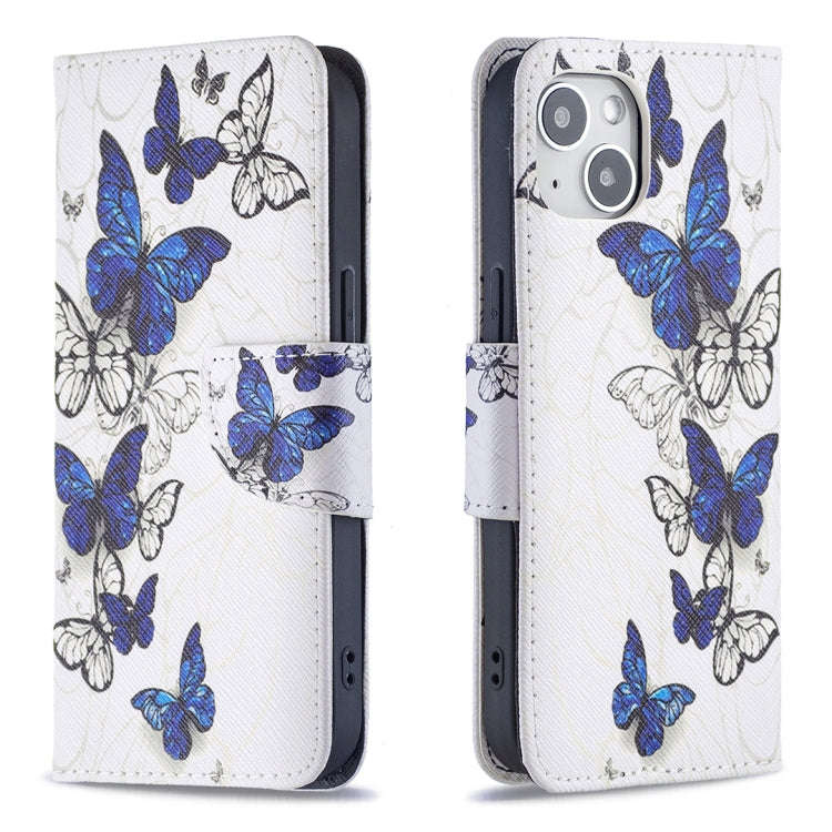 Colored Drawing Pattern Flip Leather Phone Case, For iPhone 15 Pro Max, For iPhone 15 Pro, For iP...
