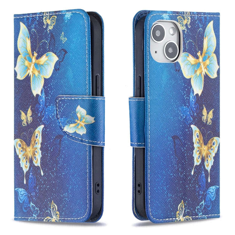 Colored Drawing Pattern Flip Leather Phone Case, For iPhone 15 Pro Max, For iPhone 15 Pro, For iP...