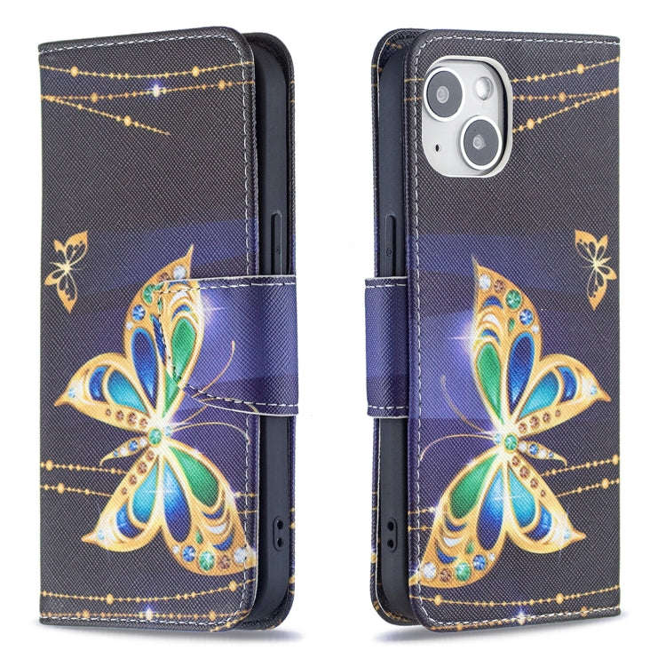 Colored Drawing Pattern Flip Leather Phone Case, For iPhone 15 Pro Max, For iPhone 15 Pro, For iP...