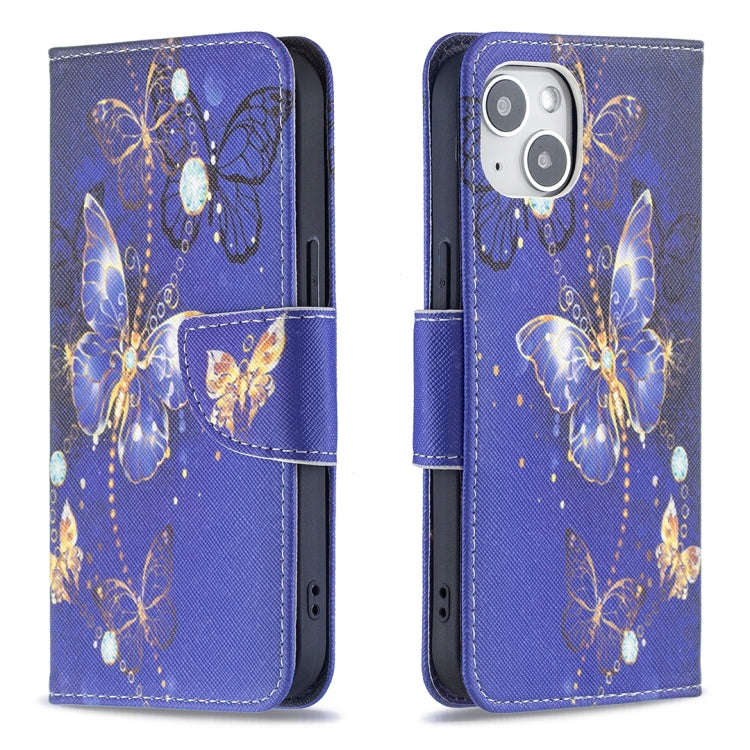 Colored Drawing Pattern Flip Leather Phone Case, For iPhone 15 Pro Max, For iPhone 15 Pro, For iP...