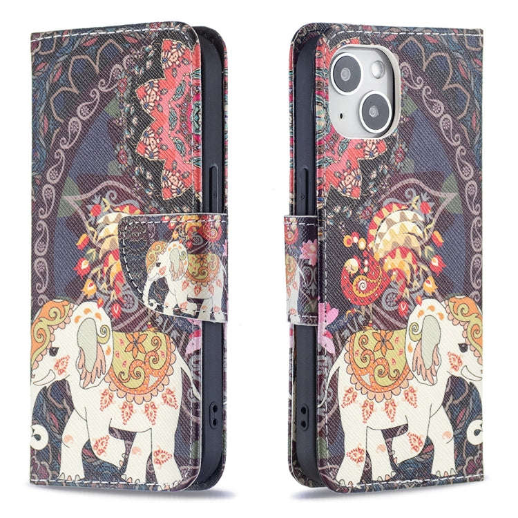 Colored Drawing Pattern Flip Leather Phone Case, For iPhone 15 Pro Max, For iPhone 15 Pro, For iP...
