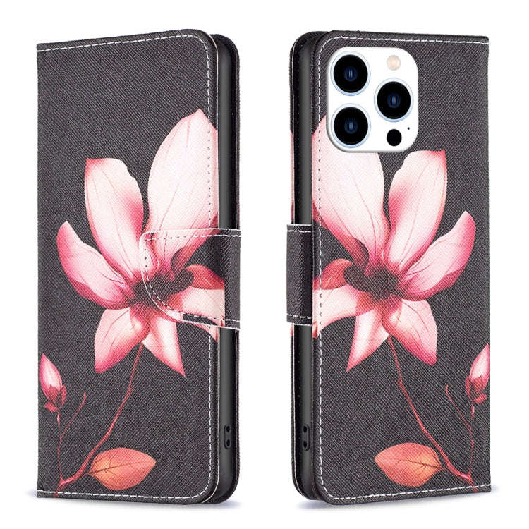 Colored Drawing Pattern Flip Leather Phone Case, For iPhone 16 Pro Max, For iPhone 16 Pro, For iP...