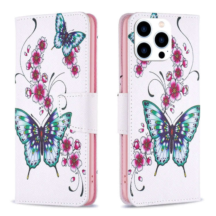 Colored Drawing Pattern Flip Leather Phone Case, For iPhone 16 Pro Max, For iPhone 16 Pro, For iP...