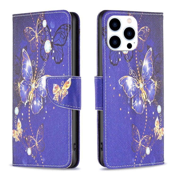 Colored Drawing Pattern Flip Leather Phone Case, For iPhone 16 Pro Max, For iPhone 16 Pro, For iP...