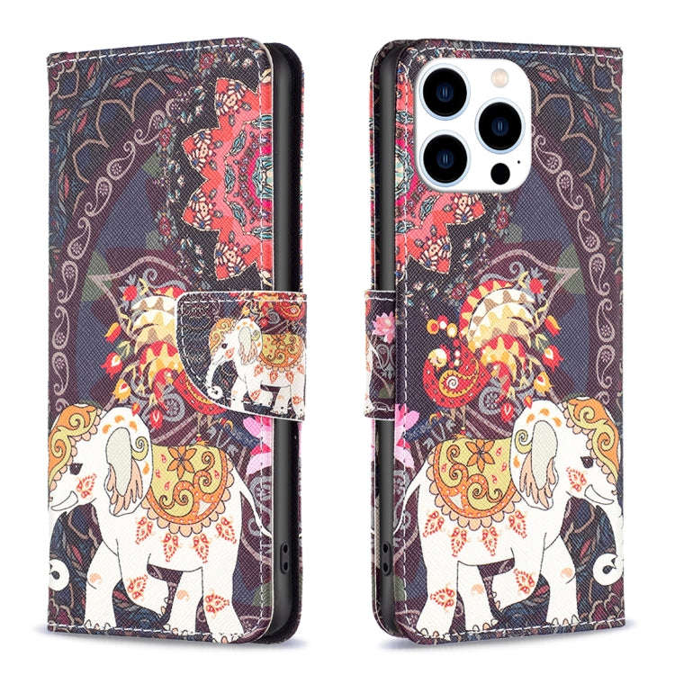Colored Drawing Pattern Flip Leather Phone Case, For iPhone 16 Pro Max, For iPhone 16 Pro, For iP...
