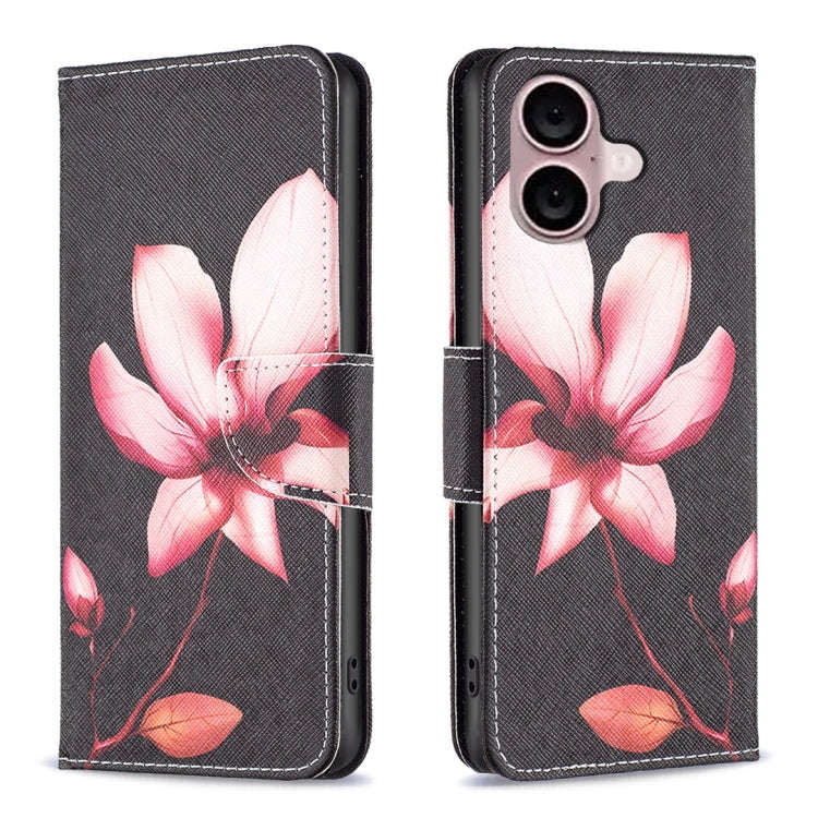 Colored Drawing Pattern Flip Leather Phone Case, For iPhone 16 Pro Max, For iPhone 16 Pro, For iP...