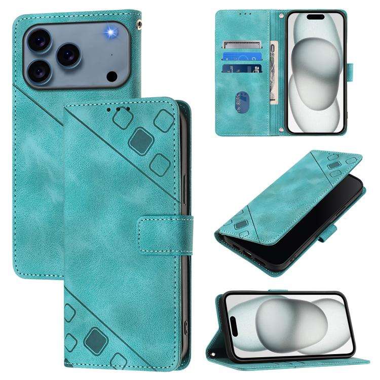 Skin-feel Embossed Leather Phone Case, For iPhone 17 Pro Max, For iPhone 17 Pro, For iPhone 17, F...