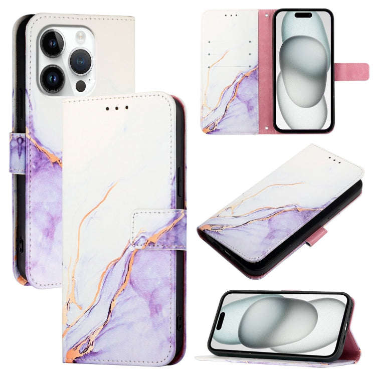 PT003 Marble Pattern Flip Leather Phone Case, For iPhone 17e / 16e, For iPhone 16 Pro Max, For iP...