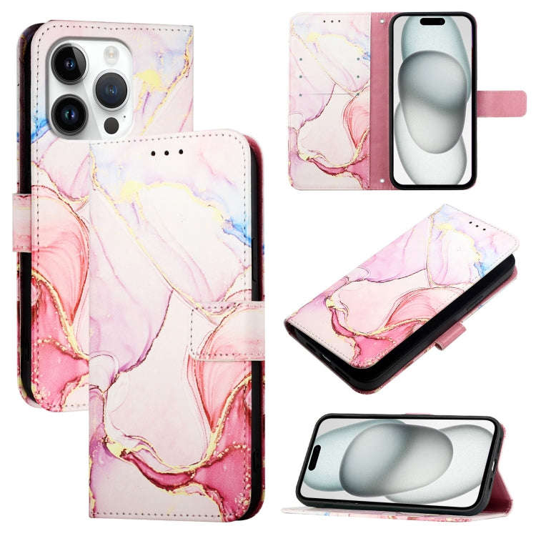 PT003 Marble Pattern Flip Leather Phone Case, For iPhone 17e / 16e, For iPhone 16 Pro Max, For iP...