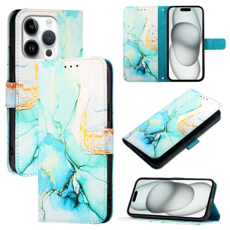 PT003 Marble Pattern Flip Leather Phone Case, For iPhone 17e / 16e, For iPhone 16 Pro Max, For iP...