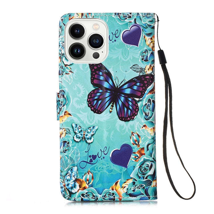 Colored Drawing Pattern Plain Weave Leather Phone Case, For iPhone 15 Pro, For iPhone 15 Plus, Fo...