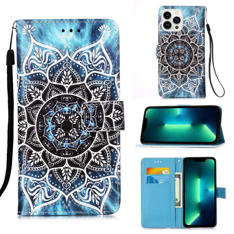Colored Drawing Pattern Plain Weave Leather Phone Case, For iPhone 15 Pro, For iPhone 15 Plus, Fo...