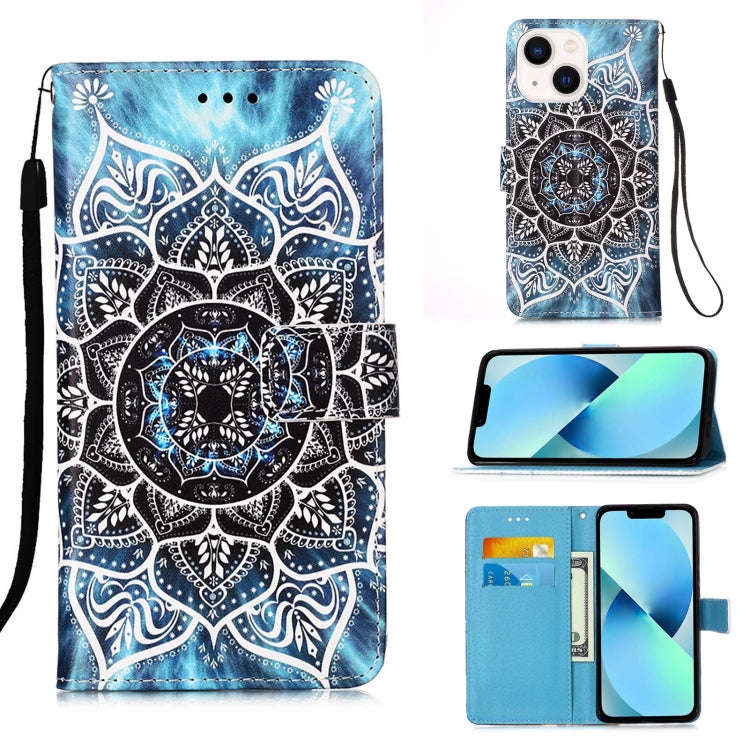 Colored Drawing Pattern Plain Weave Leather Phone Case, For iPhone 15 Pro, For iPhone 15 Plus, Fo...