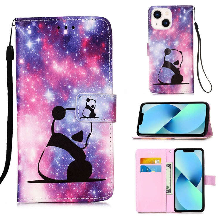 Colored Drawing Pattern Plain Weave Leather Phone Case, For iPhone 15 Pro, For iPhone 15 Plus, Fo...