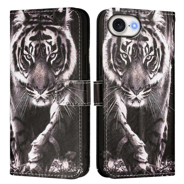 Colored Drawing Pattern Plain Weave Leather Phone Case, For iPhone 17e / 16e, For iPhone 17 Pro M...