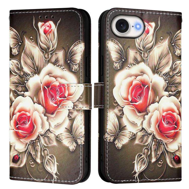 Colored Drawing Pattern Plain Weave Leather Phone Case, For iPhone 17e / 16e, For iPhone 17 Pro M...