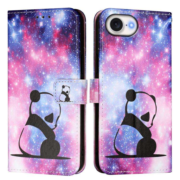 Colored Drawing Pattern Plain Weave Leather Phone Case, For iPhone 17e / 16e, For iPhone 17 Pro M...