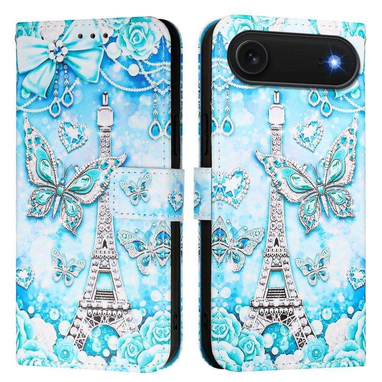Colored Drawing Pattern Plain Weave Leather Phone Case, For iPhone 17e / 16e, For iPhone 17 Pro M...