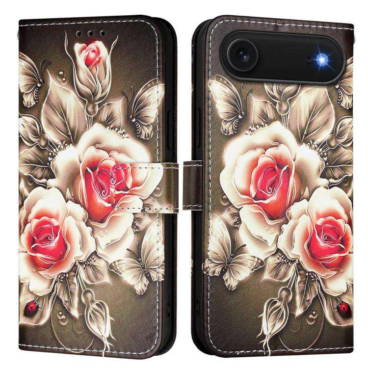 Colored Drawing Pattern Plain Weave Leather Phone Case, For iPhone 17e / 16e, For iPhone 17 Pro M...