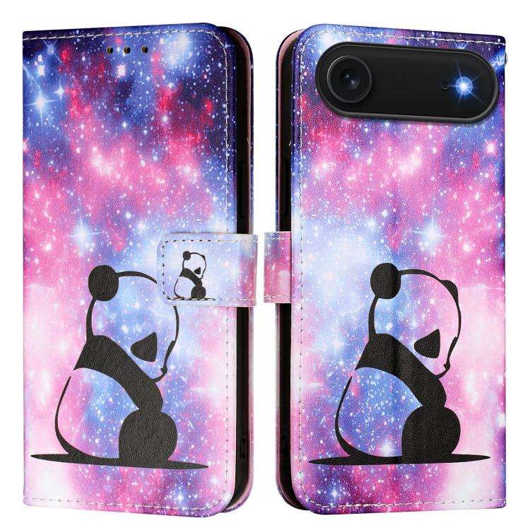 Colored Drawing Pattern Plain Weave Leather Phone Case, For iPhone 17e / 16e, For iPhone 17 Pro M...