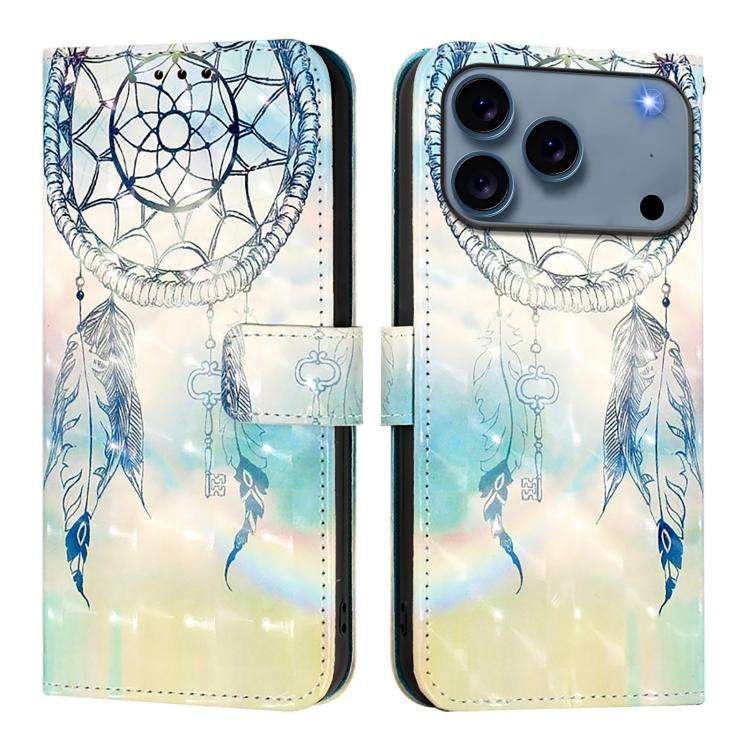 3D Painting Horizontal Flip Leather Phone Case, For iPhone 17e / 16e, For iPhone 17 Pro Max, For ...