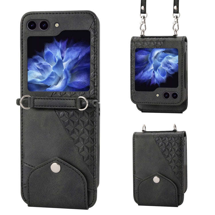 Cubic Grid Calf Texture Magnetic Leather Phone Case, For Samsung Galaxy Z Flip6 / Flip7 FE, For S...