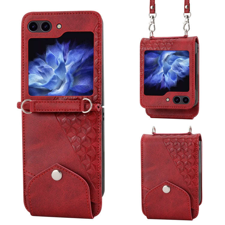Cubic Grid Calf Texture Magnetic Leather Phone Case, For Samsung Galaxy Z Flip6 / Flip7 FE, For S...