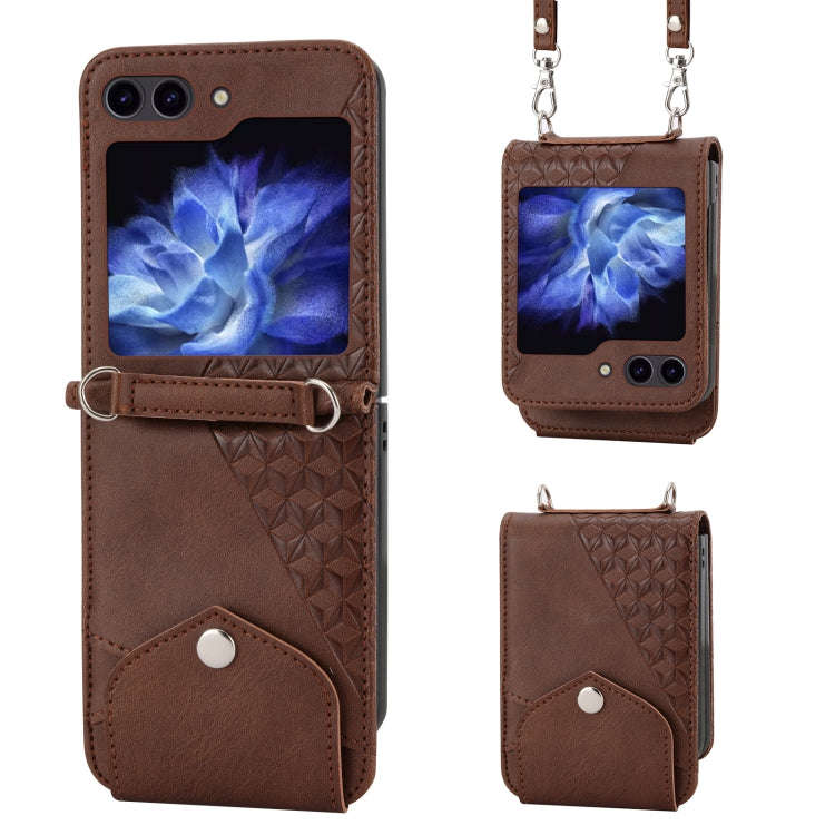 Cubic Grid Calf Texture Magnetic Leather Phone Case, For Samsung Galaxy Z Flip6 / Flip7 FE, For S...