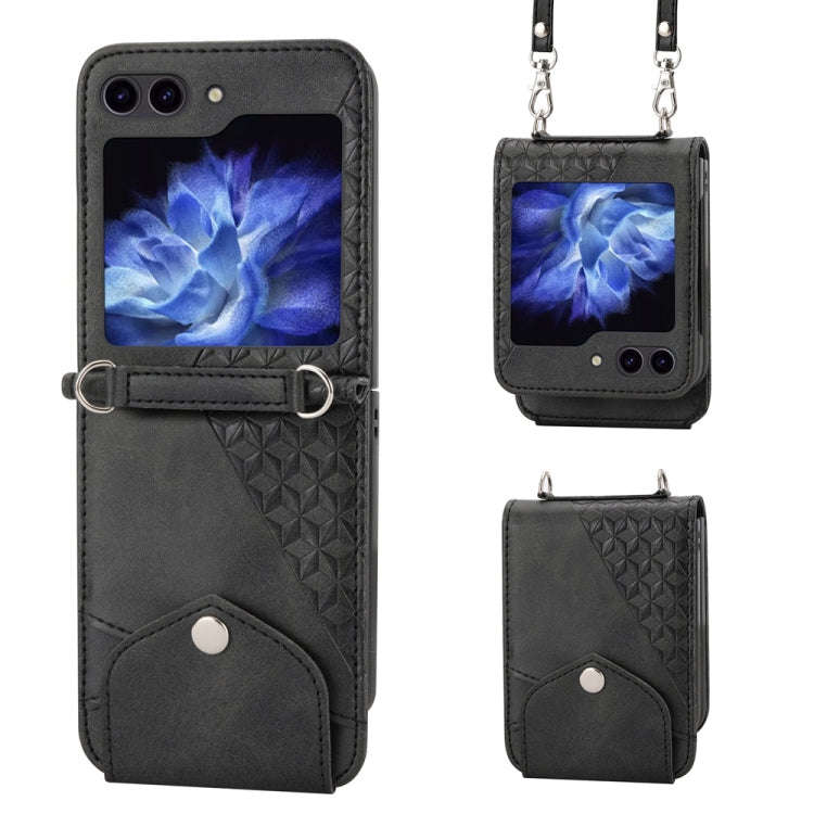 Cubic Grid Calf Texture Magnetic Leather Phone Case, For Samsung Galaxy Z Flip6 / Flip7 FE, For S...