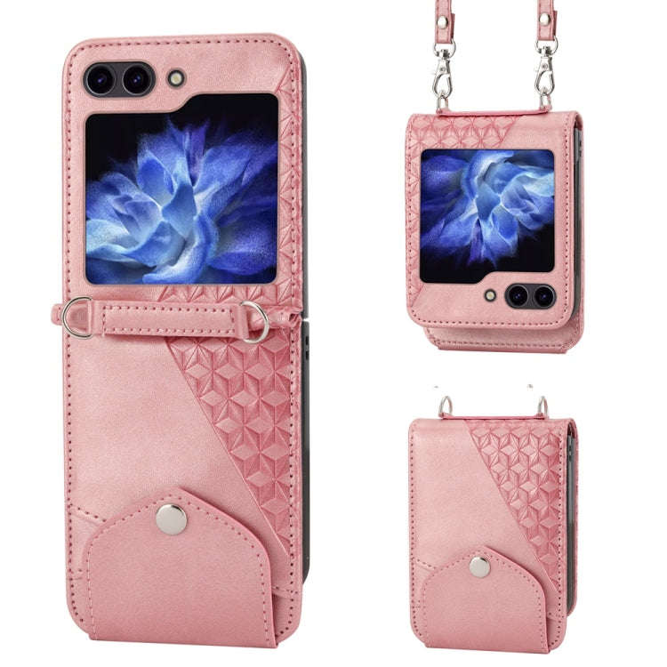 Cubic Grid Calf Texture Magnetic Leather Phone Case, For Samsung Galaxy Z Flip6 / Flip7 FE, For S...