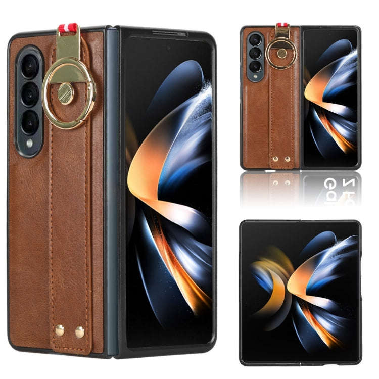 Wristband Leather Back Phone Case, For Samsung Galaxy S24 Ultra 5G, For Samsung Galaxy M34 5G, Fo...