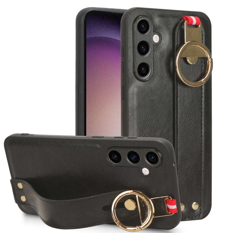 Wristband Leather Back Phone Case, For Samsung Galaxy S24 Ultra 5G, For Samsung Galaxy M34 5G, Fo...
