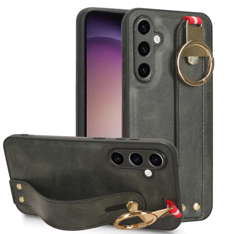 Wristband Leather Back Phone Case, For Samsung Galaxy S24 Ultra 5G, For Samsung Galaxy M34 5G, Fo...