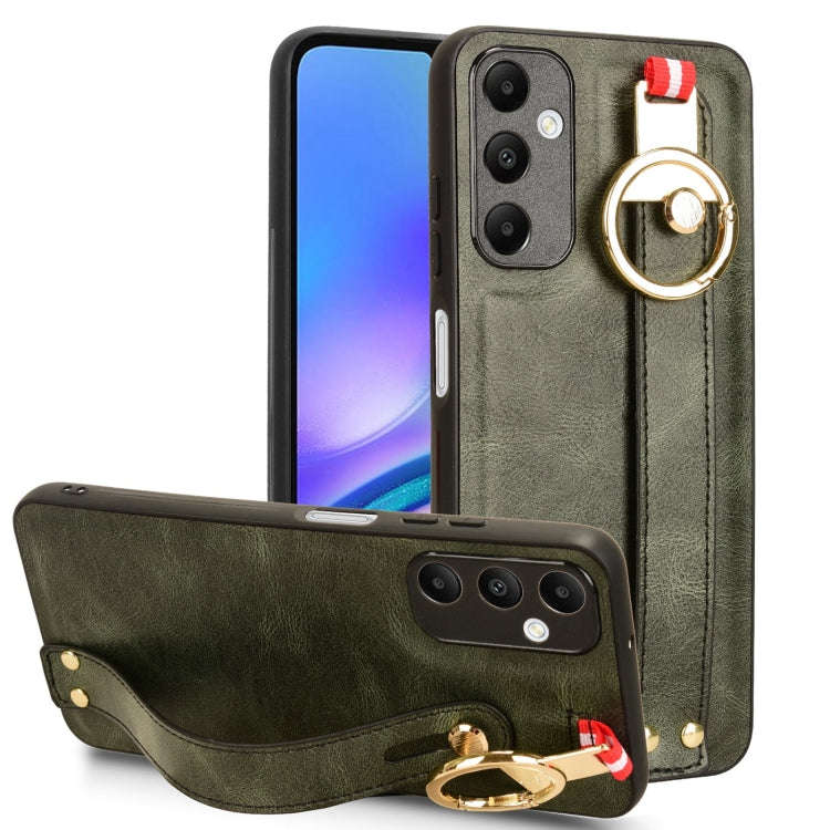 Wristband Leather Back Phone Case, For Samsung Galaxy S24 Ultra 5G, For Samsung Galaxy M34 5G, Fo...