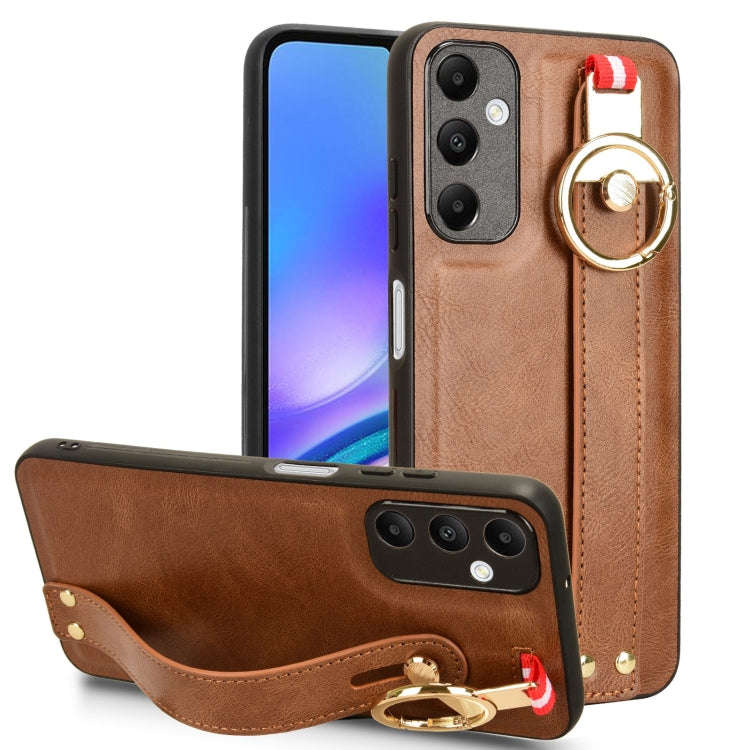 Wristband Leather Back Phone Case, For Samsung Galaxy S24 Ultra 5G, For Samsung Galaxy M34 5G, Fo...