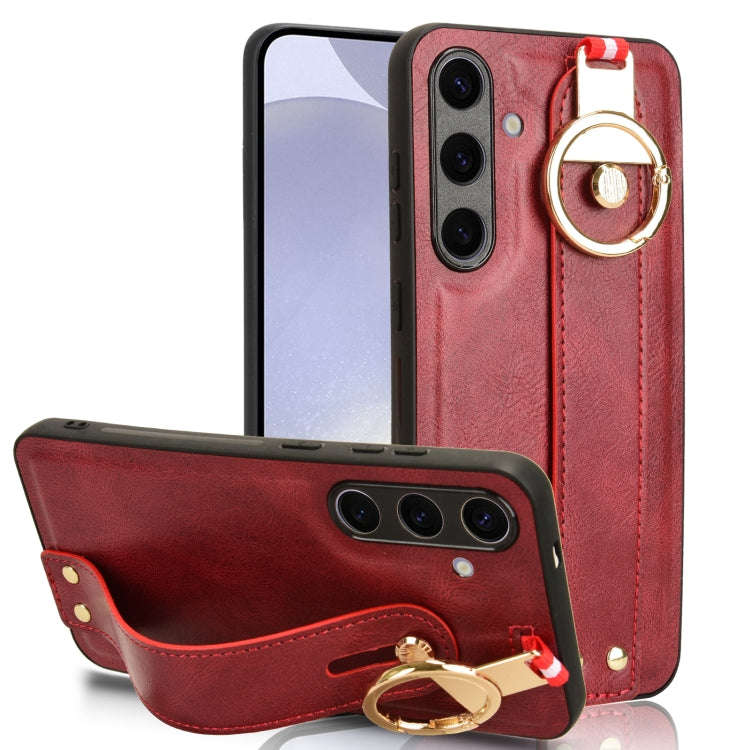 Wristband Leather Back Phone Case, For Samsung Galaxy S24 Ultra 5G, For Samsung Galaxy M34 5G, Fo...